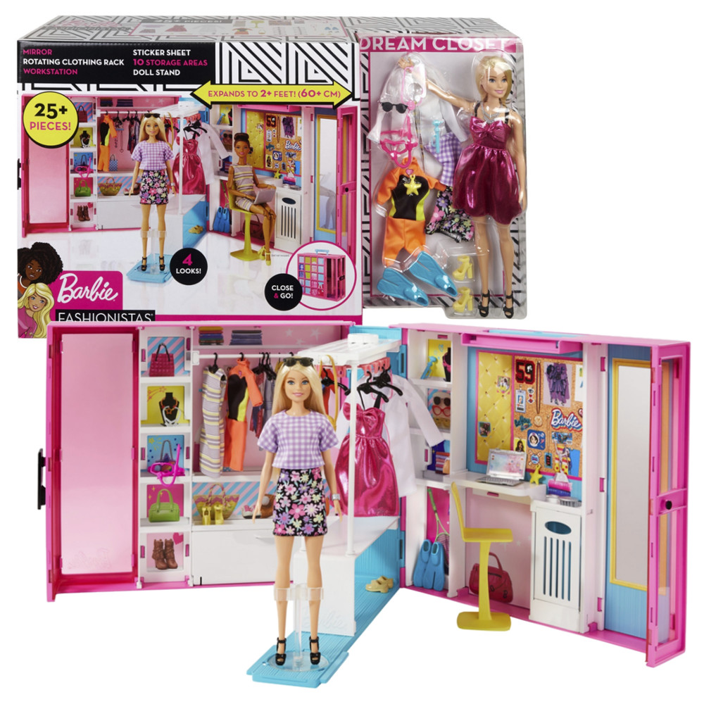 Marine under mm Barbie® Dream Closet™ with Blonde Barbie® Doll - Greenpoint Toys