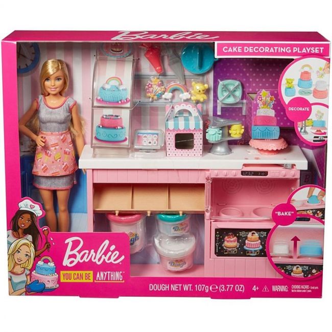 Cake Decorating Playset New Barbie Cake Bakery Playset With Baker Doll Toy 