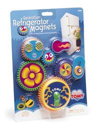 NEW TOMY Gearation Magnets Refrigerator Battery Operated Building Toy Gears 5 